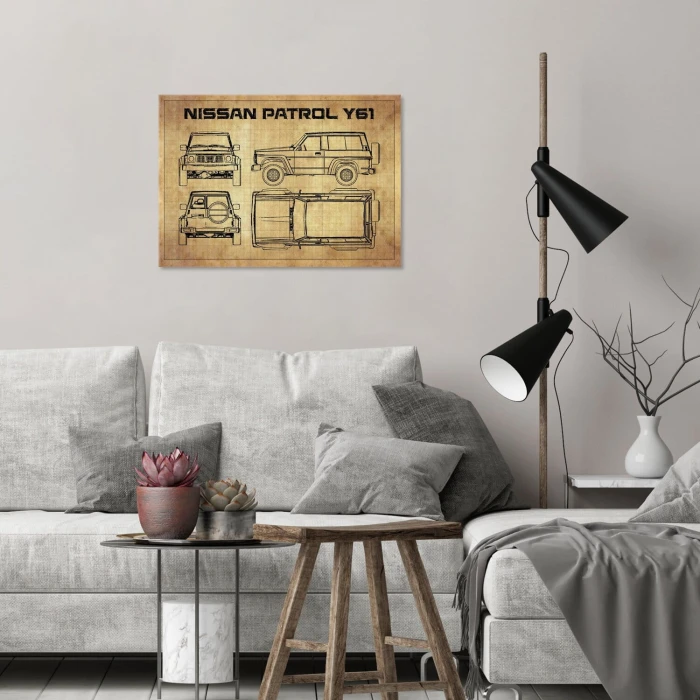 Plakat metalowy nissan patrol y61 tech Prezent