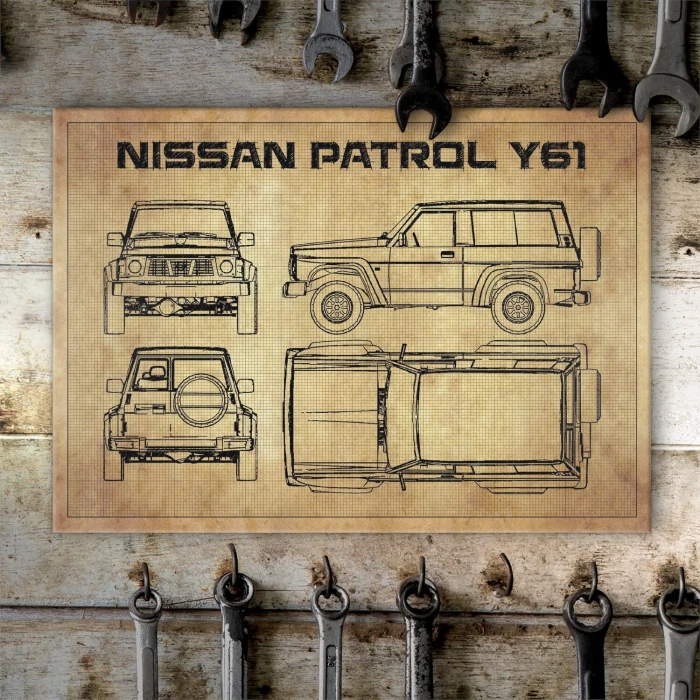 Poster metal nissan patrol y61 tech gift