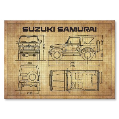 Poster metal suzuki samurai tech gift