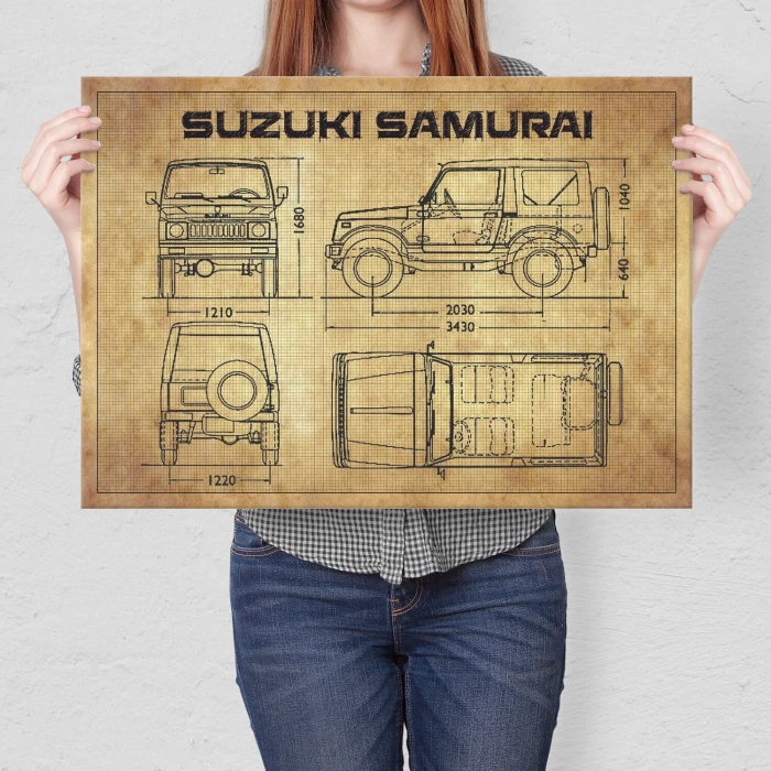 Poster metal suzuki samurai tech gift