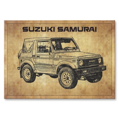 Plakat metalowy suzuki samurai front Prezent