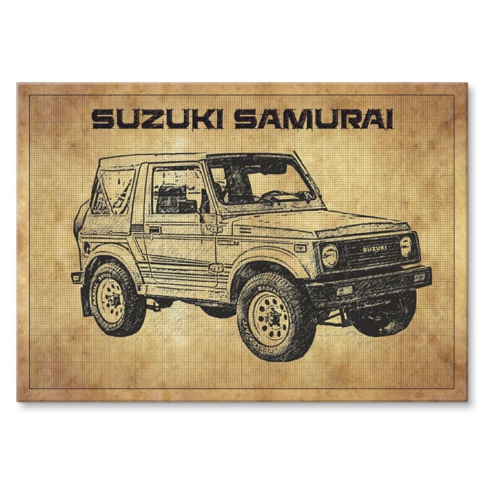 Poster metal suzuki samurai front gift