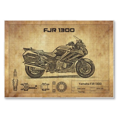 Plakat metalowy Yamaha FJR 1300 Prezent