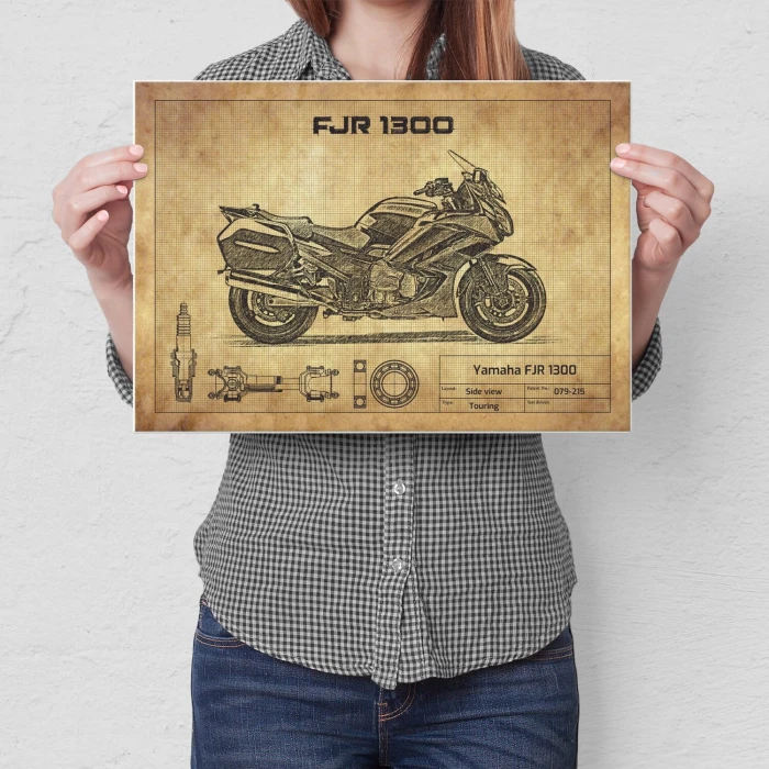 Poster metal Yamaha FJR 1300 gift