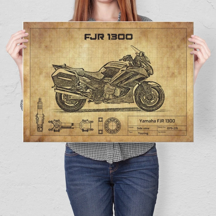 Poster metal Yamaha FJR 1300 gift