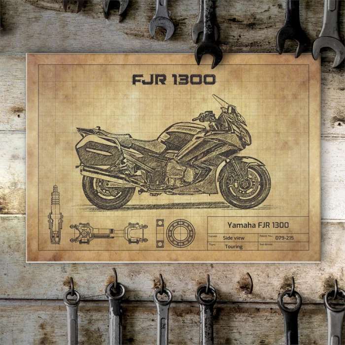 Plakat metalowy Yamaha FJR 1300 Prezent