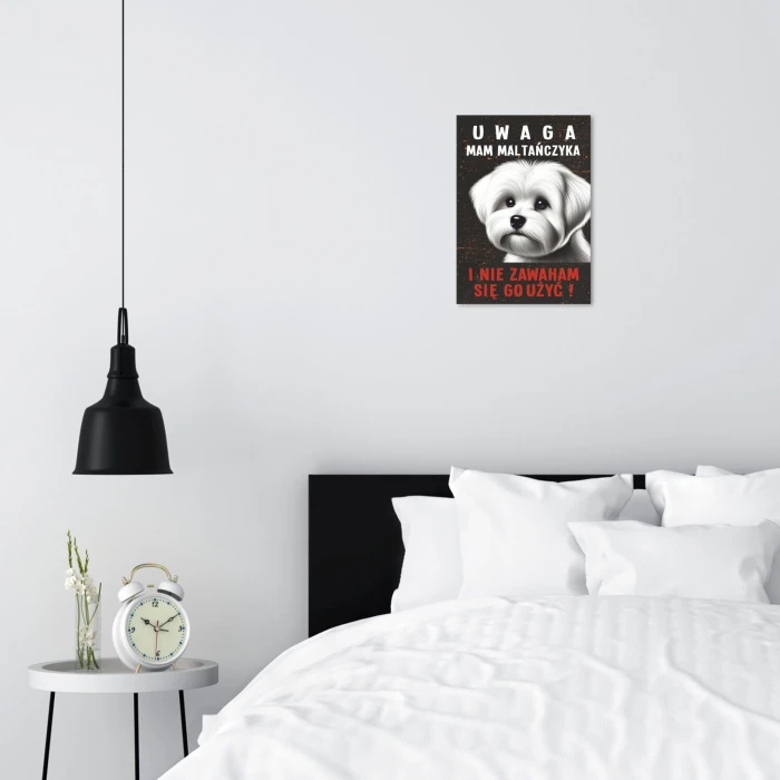 Plakat metalowy mam maltańczyka Prezent