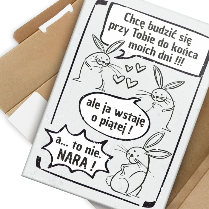 Plakat metalowy chcę budzić się przy Tobie Prezent