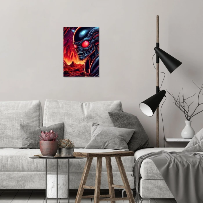 Plakat metalowy alien I Prezent