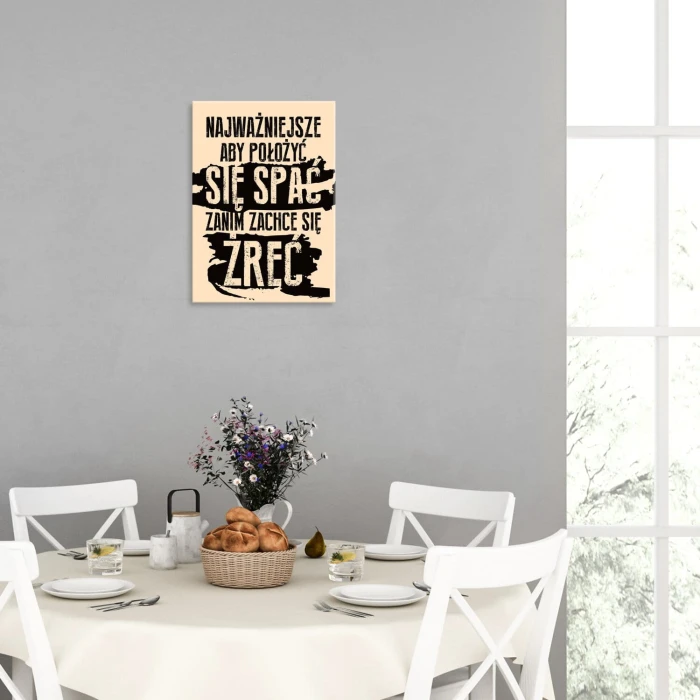 Poster metal położyć się spać gift