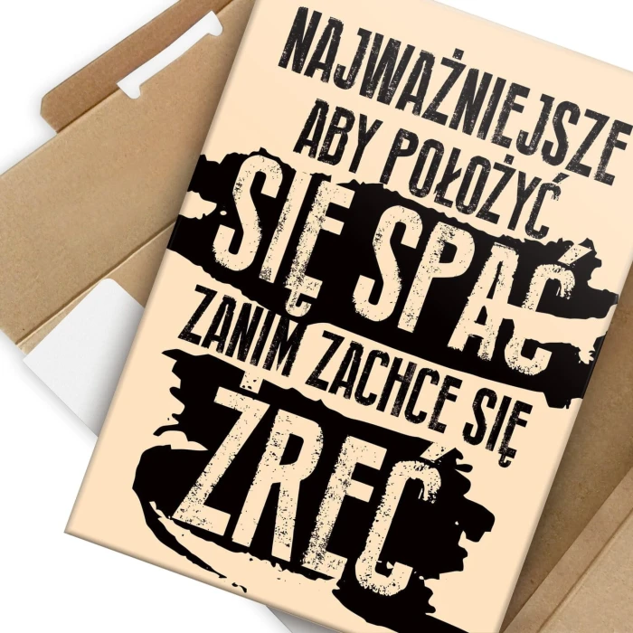 Poster metal położyć się spać gift