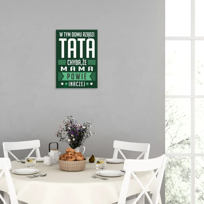 Plakat metalowy rządzi tata Prezent