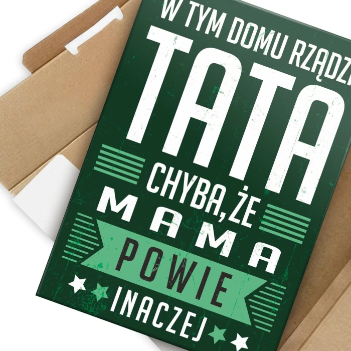 Plakat metalowy rządzi tata Prezent