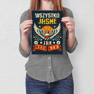 Poster metal dupa anioła gift