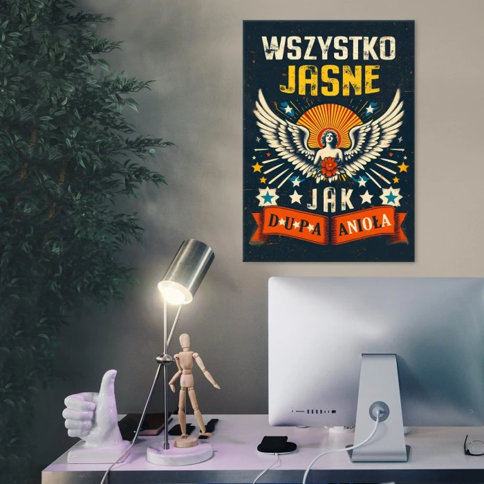 Poster metal dupa anioła gift