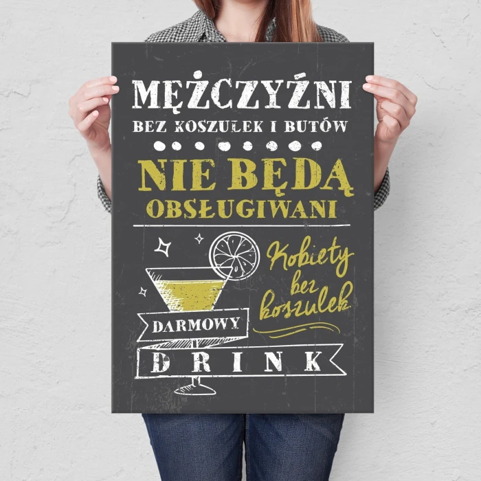 Poster metal mężczyźni bez koszulek gift