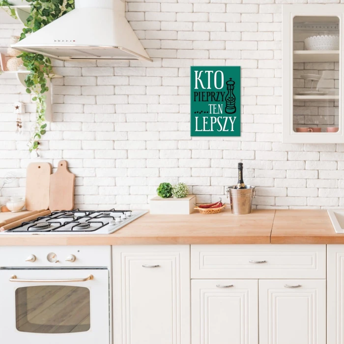 Plakat metalowy Kto pieprzy ten lepszy Prezent