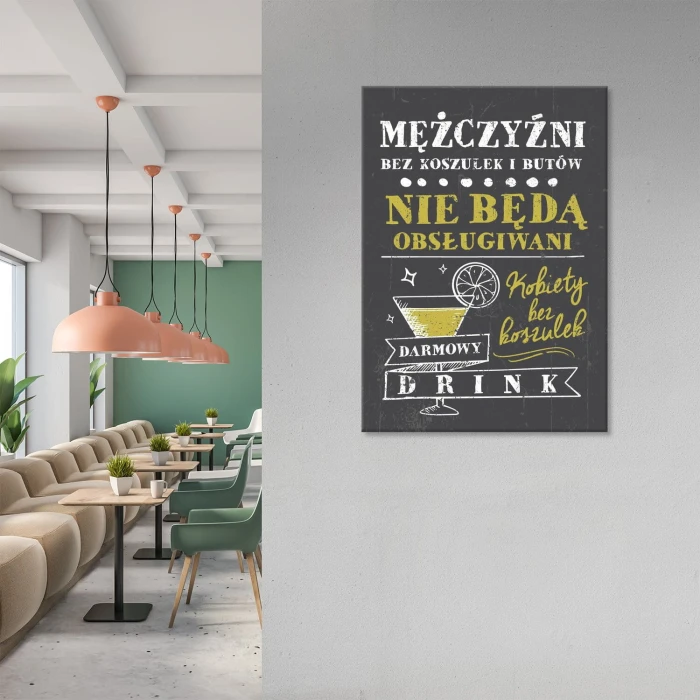 Plakat metalowy mężczyźni bez koszulek Prezent