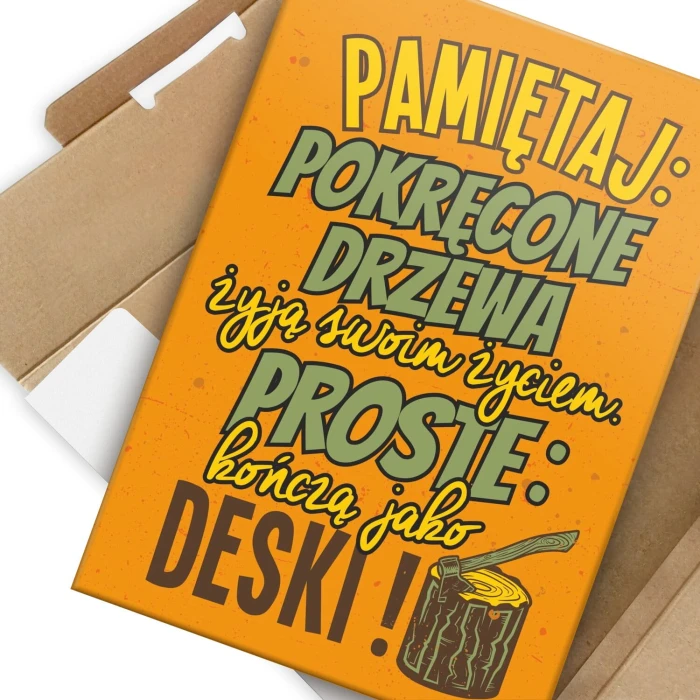 Plakat metalowy pokręcone drzewa Prezent