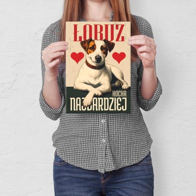 Plakat metalowy łobuz Jack Russell Prezent