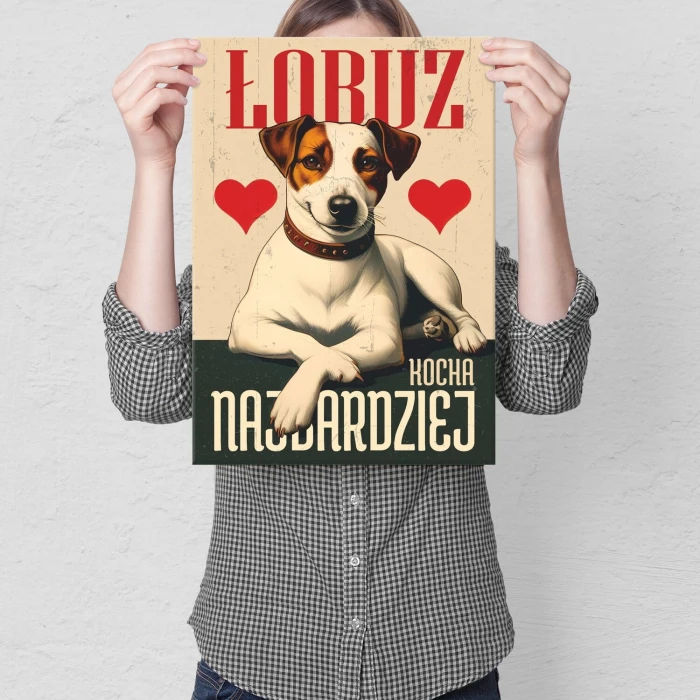 Plakat metalowy łobuz Jack Russell Prezent