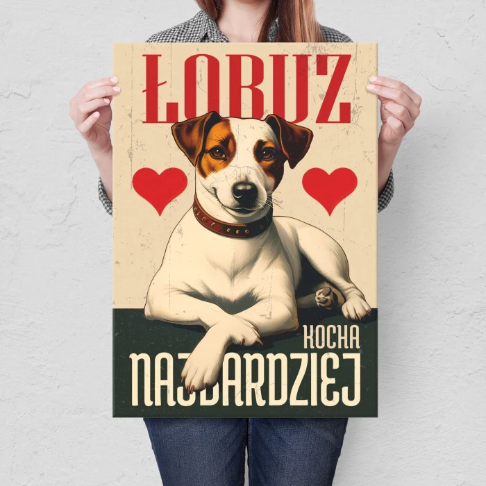 Plakat metalowy łobuz Jack Russell Prezent