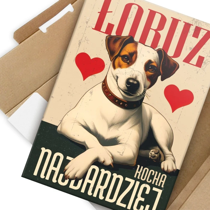 Plakat metalowy łobuz Jack Russell Prezent