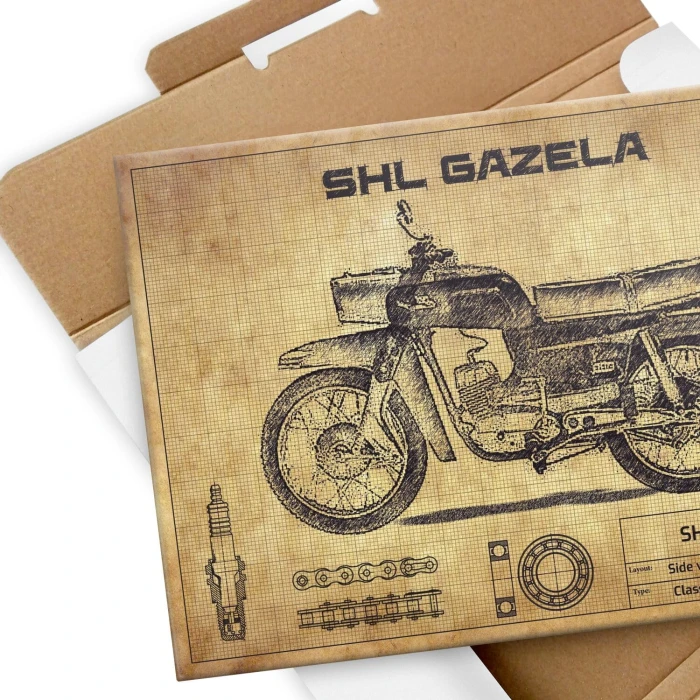 Poster metal SHL M17 Gazela drawing gift