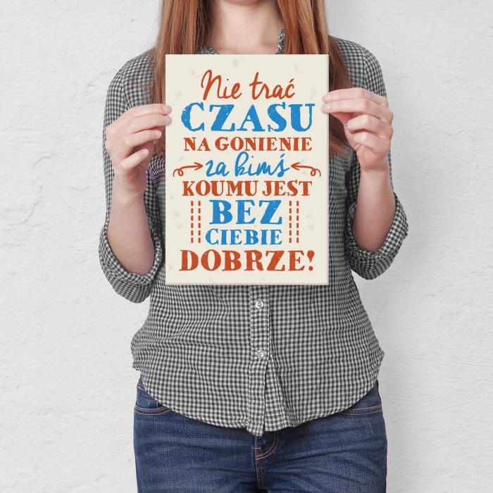 Poster metal nie trać czasu gift