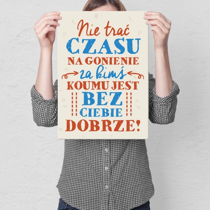 Poster metal nie trać czasu gift