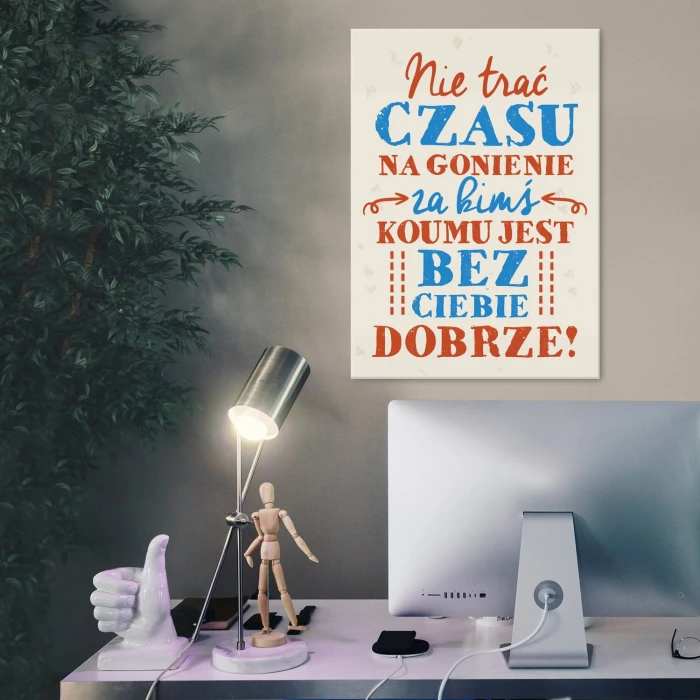 Plakat metalowy nie trać czasu Prezent
