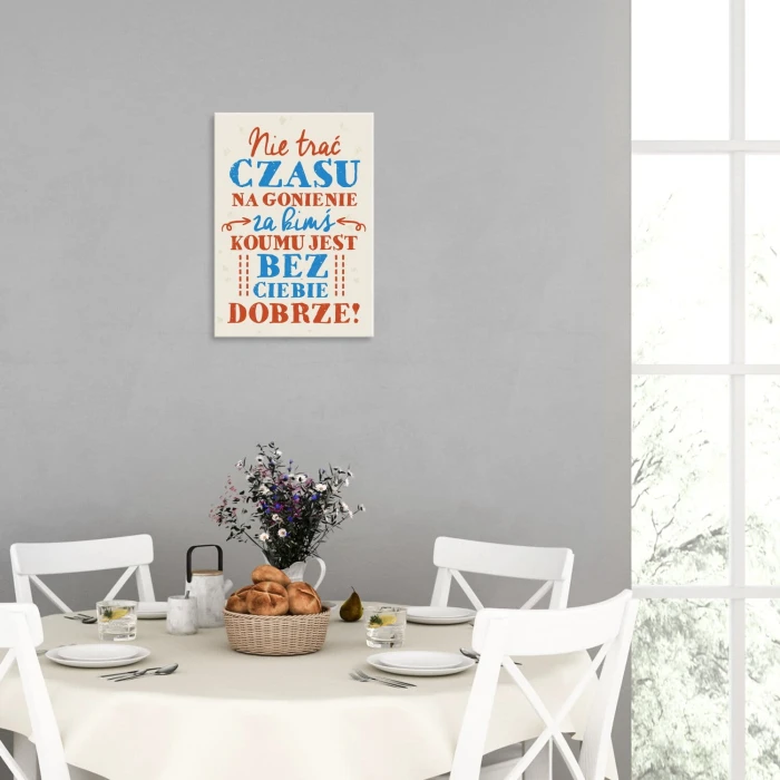 Plakat metalowy nie trać czasu Prezent