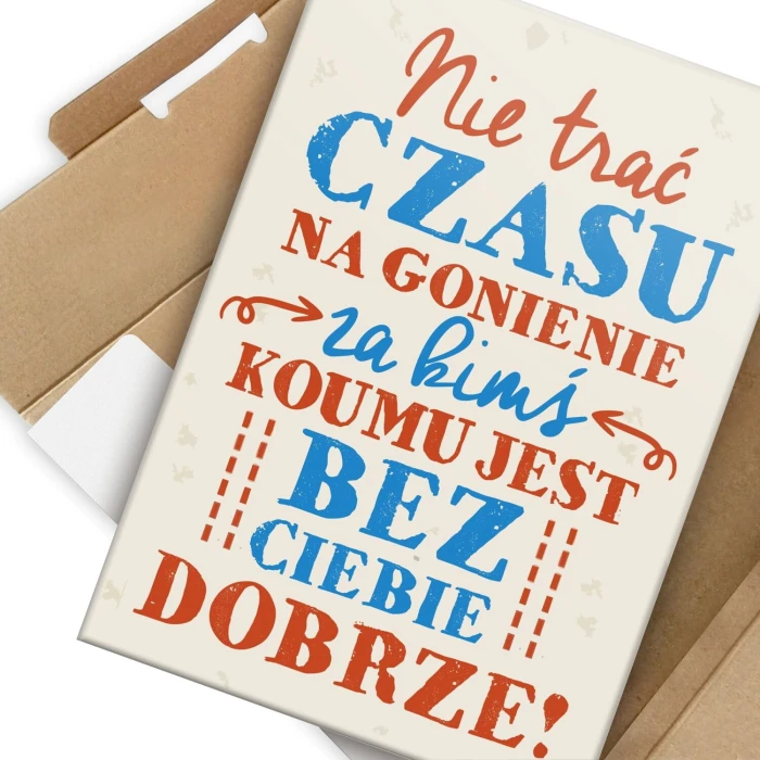 Plakat metalowy nie trać czasu Prezent