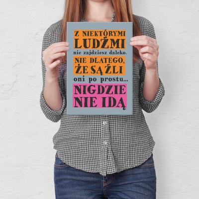 Plakat metalowy z niektórymi ludźmi Prezent