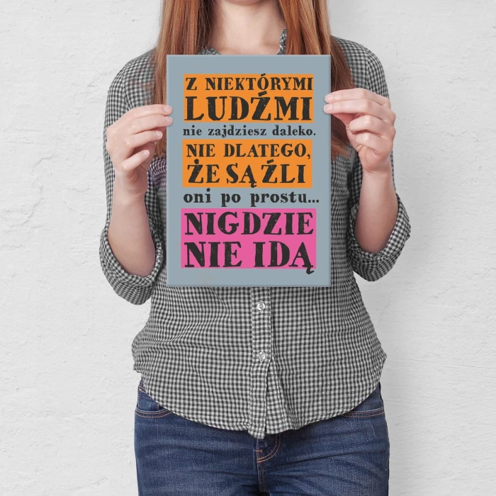 Poster metal z niektórymi ludźmi gift