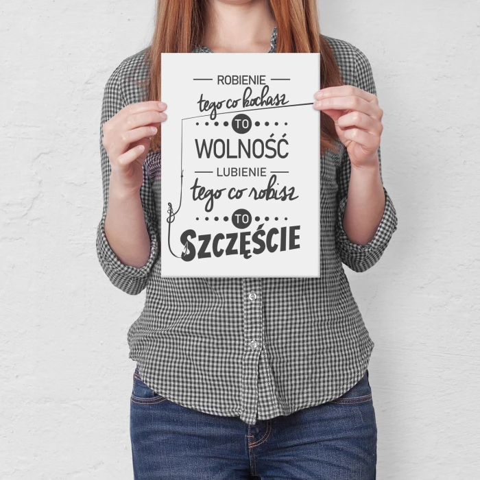 Plakat metalowy robienie tego co kochasz Prezent