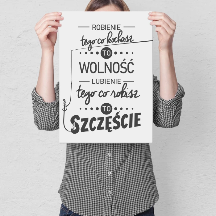 Plakat metalowy robienie tego co kochasz Prezent