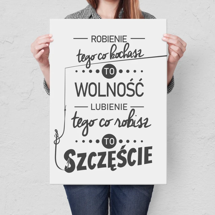 Plakat metalowy robienie tego co kochasz Prezent