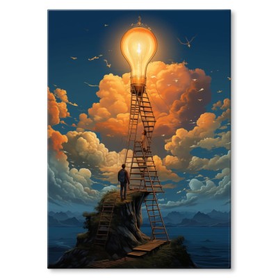 Plakat metalowy cel jest jasny Prezent