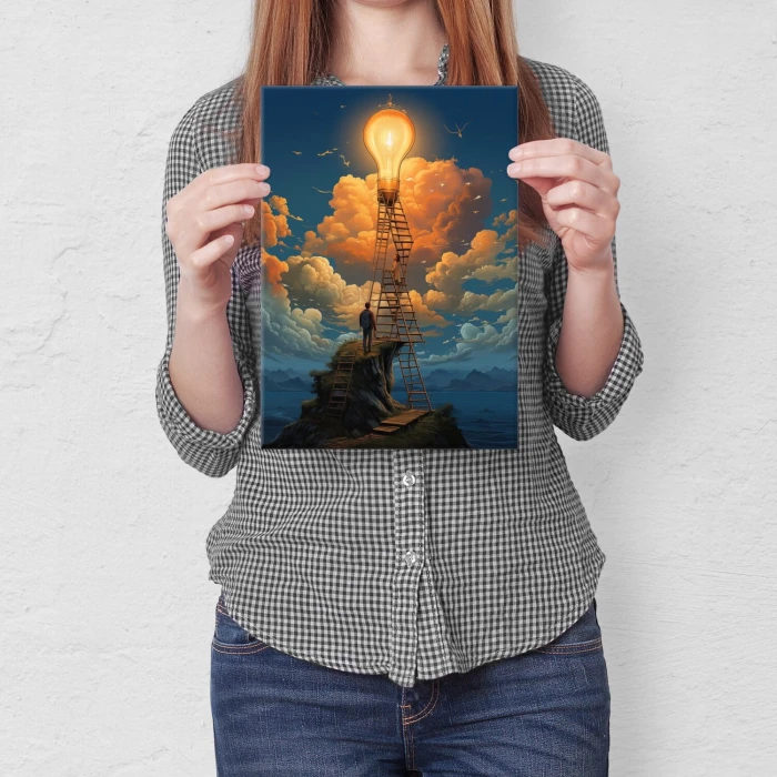 Poster metal cel jest jasny gift