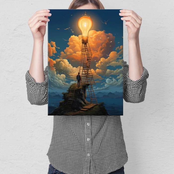 Poster metal cel jest jasny gift