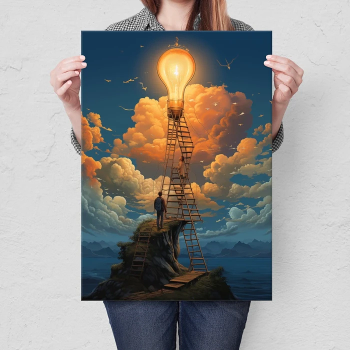 Poster metal cel jest jasny gift