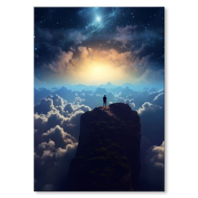 Poster metal góry i chmury ciemnie gift