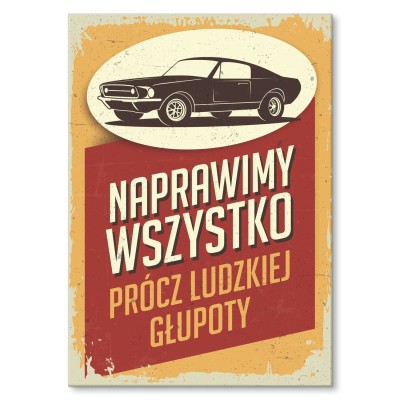Poster metal naprawimy wszystko gift