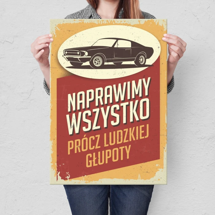 Poster metal naprawimy wszystko gift