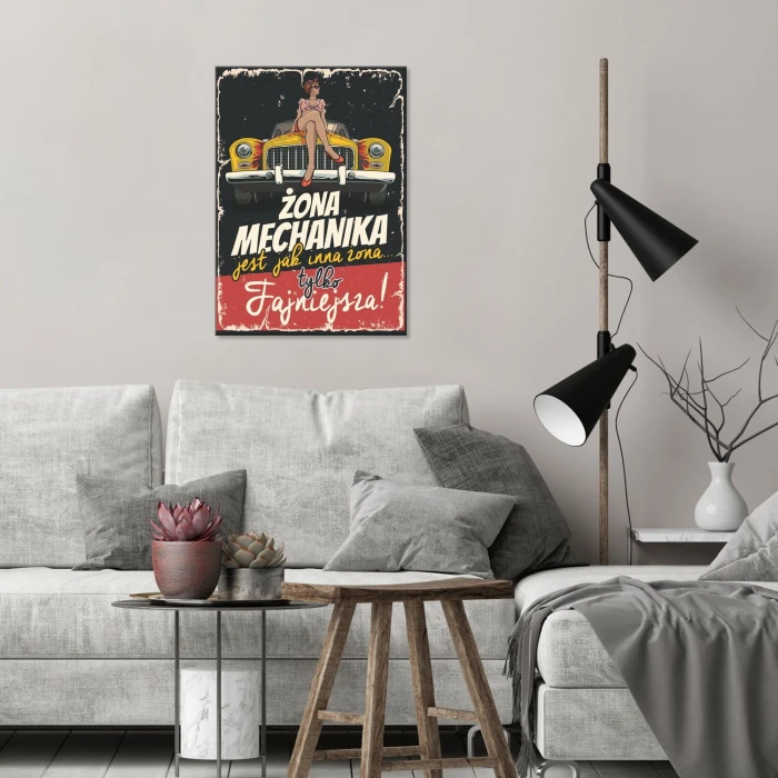 Poster metal żona mechanika gift