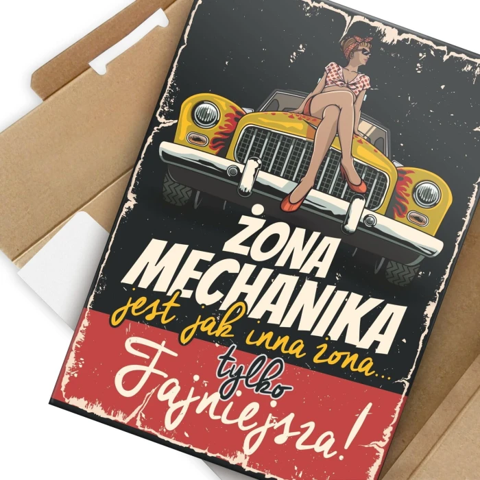 Poster metal żona mechanika gift