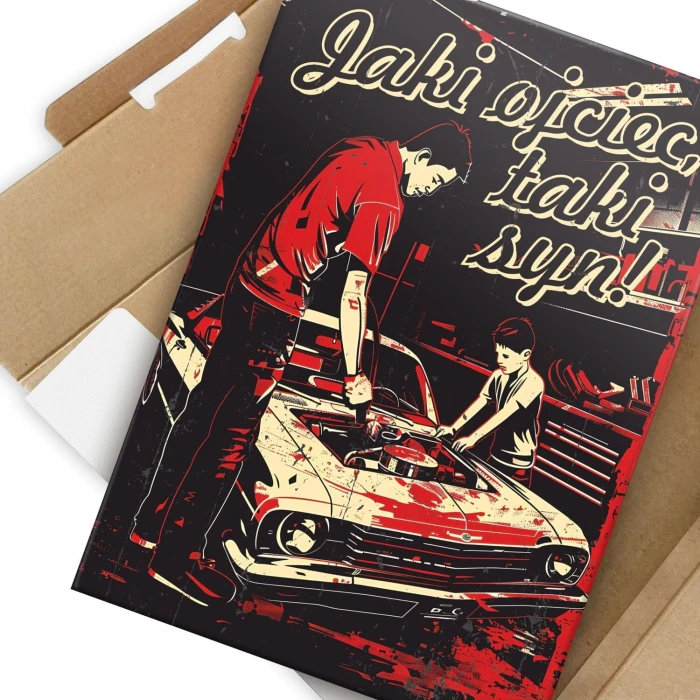 Poster metal jaki ojciec taki syn garaż gift