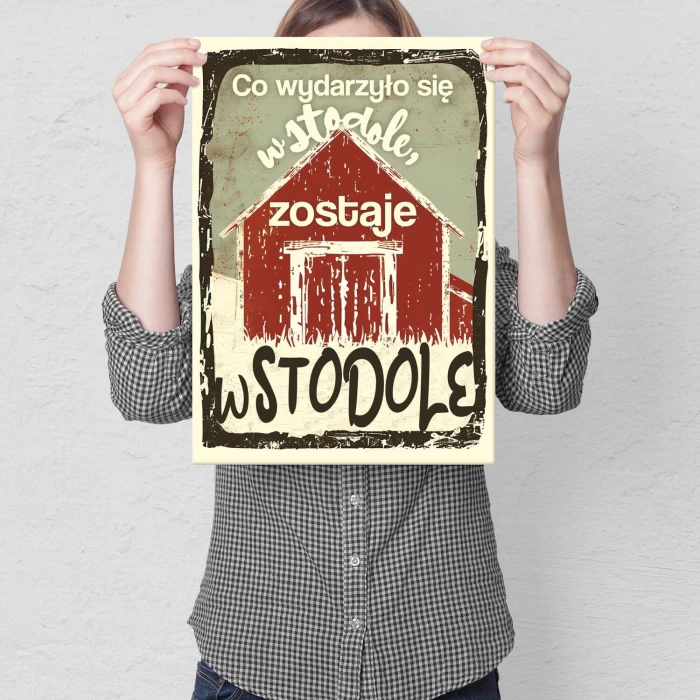 Poster metal co wydarzyło się w stodole gift