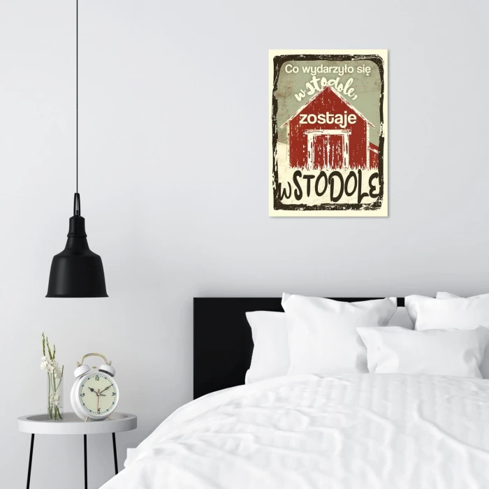 Poster metal co wydarzyło się w stodole gift